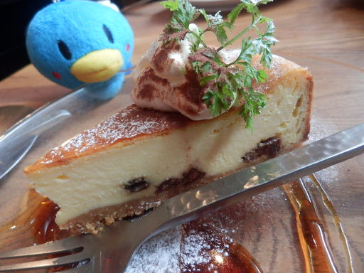 ラムレーズンのベイクドチーズケーキ